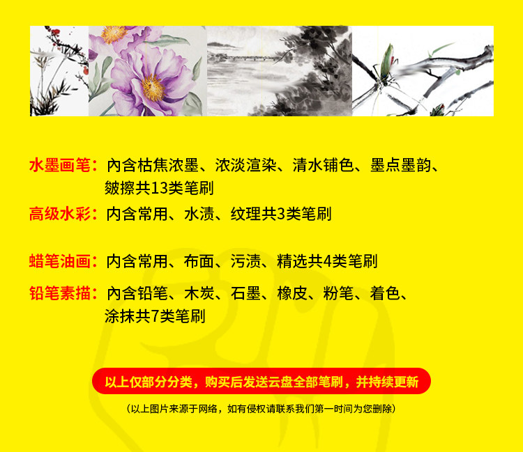 图片[4]-PS笔刷厚涂插画人物手绘颗粒噪点素描画笔植物水墨毛笔触水彩肌理-极客空间站