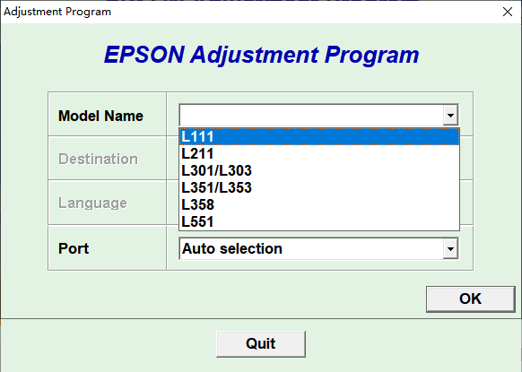图片[1]-爱普生L111L211L301L303L351L353L358L551清零软件 1.0绿色版-极客空间站