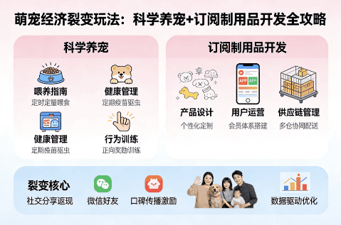 萌宠经济裂变玩法：科学养宠 + 订阅制用品开发全攻略-极客空间站