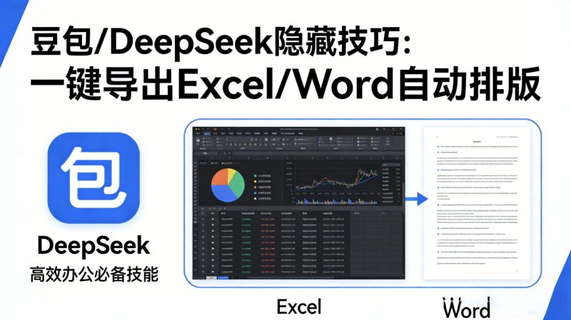 豆包/DeepSeek隐藏技巧 一键导出Excel/Word 自动排版-极客空间站